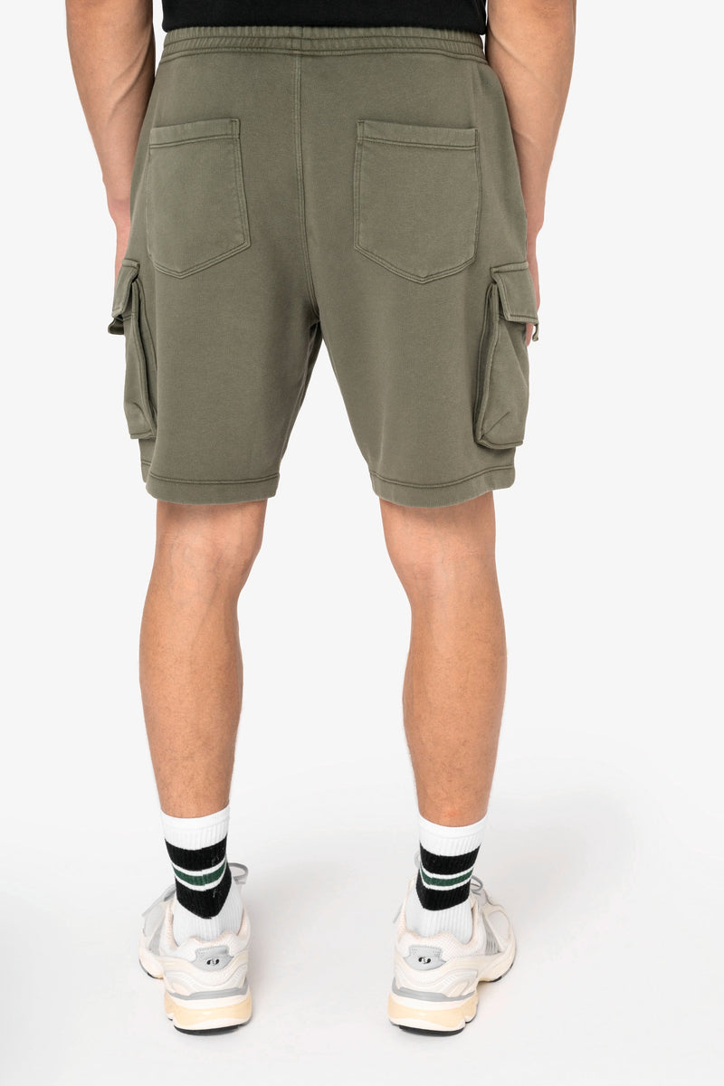 Organic Washed Effect Cargo Shorts