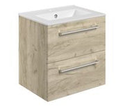 Nico 510mm Wall Hung 2 Drawer Basin Unit & Basin -