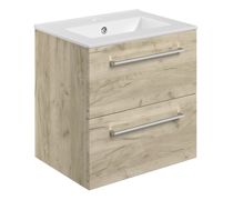 Nico 510mm Wall Hung 2 Drawer Basin Unit & Basin -