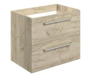 Nico 590mm Wall Hung 2 Drawer Basin Unit (No Top) -
