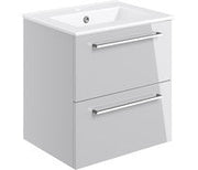 Nico 510mm Wall Hung 2 Drawer Basin Unit & Basin -