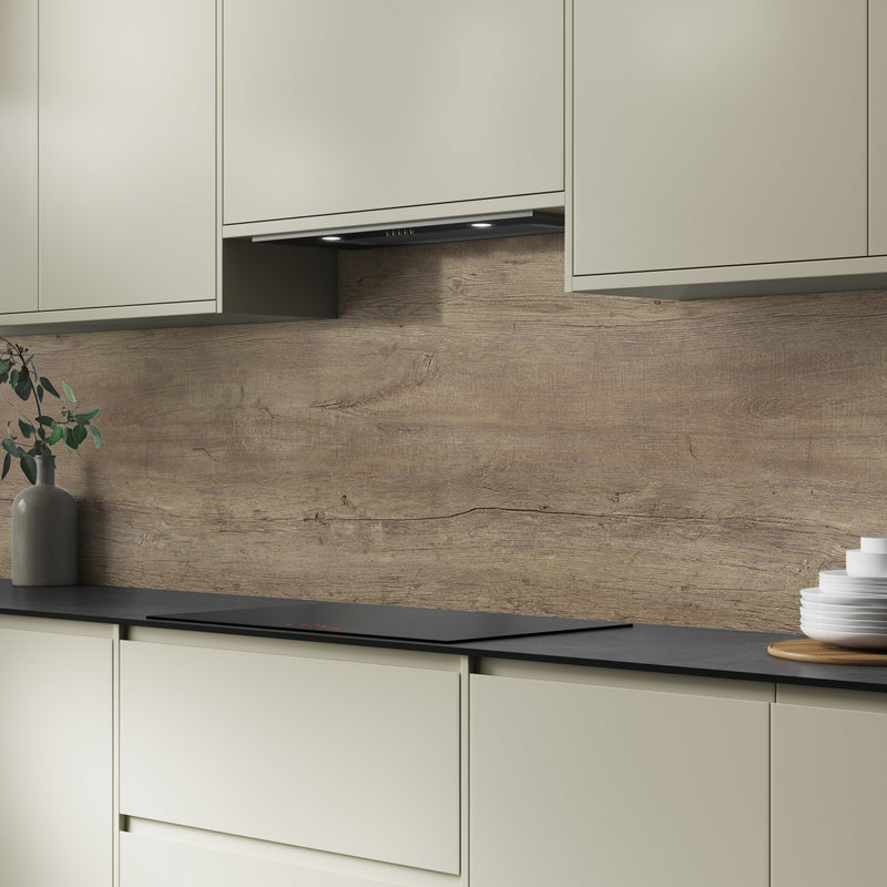 Bushboard Alloy Nordic Oak Aluminium Feature Kitchen Splashback