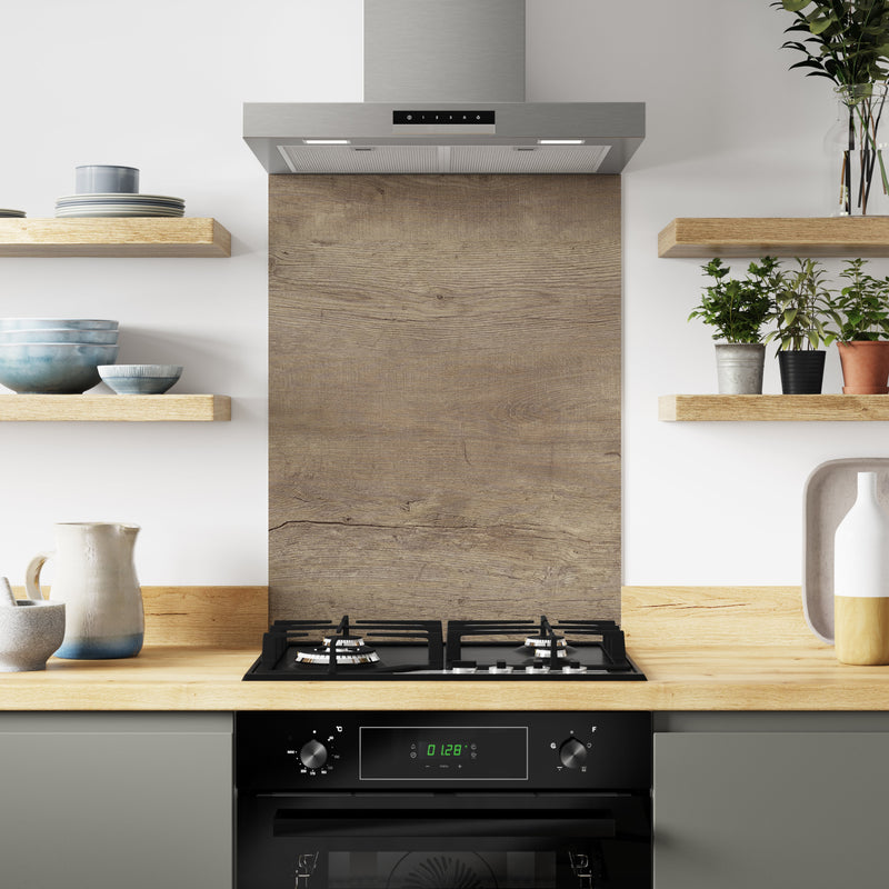 Bushboard Alloy Nordic Oak Aluminium Feature Kitchen Splashback