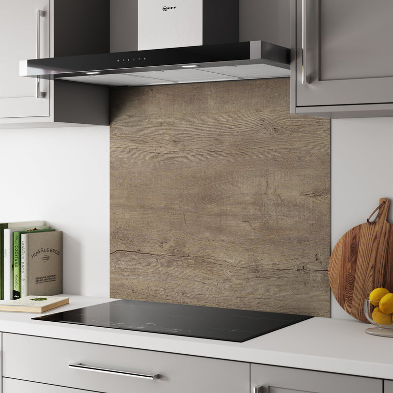 Bushboard Alloy Nordic Oak Aluminium Feature Kitchen Splashback