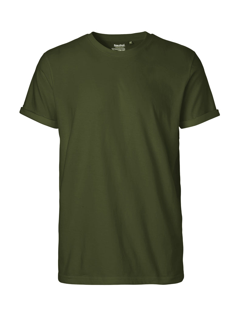 Fairtrade Organic Rolled Sleeve T-shirt: Mens