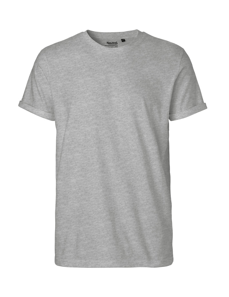 Fairtrade Organic Rolled Sleeve T-shirt: Mens