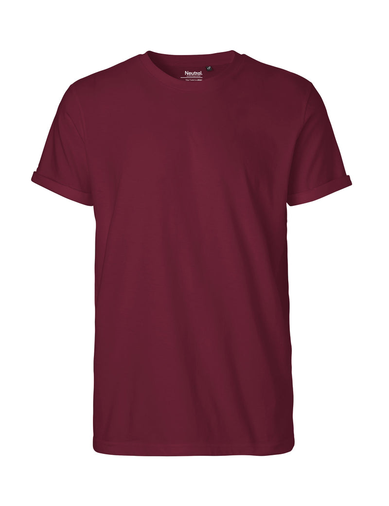 Fairtrade Organic Rolled Sleeve T-shirt: Mens