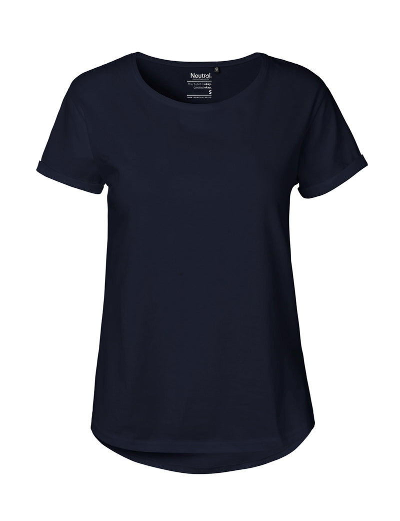Fairtrade Organic Roll Up Sleeve T-shirt: Womens