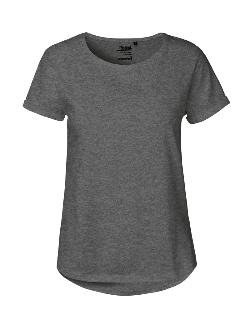 Fairtrade Organic Roll Up Sleeve T-shirt: Womens