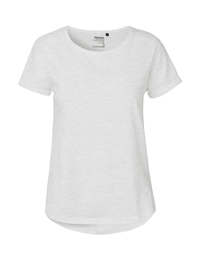 Fairtrade Organic Roll Up Sleeve T-shirt: Womens