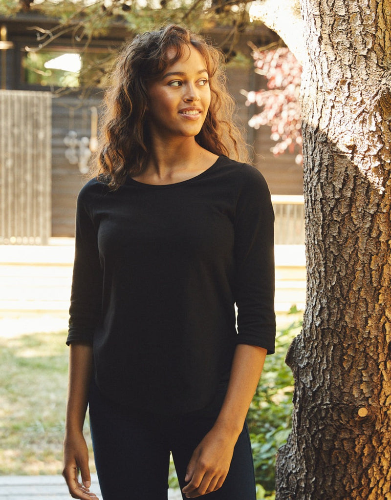 Fairtrade Organic Loose 3/4 Sleeve T-shirt