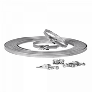 A2 Hose Clip Tape PVC Box + 50 Clips - Adjustable 304 Stainless Steel Duct Clamps Hose Pipe Clamps Air Ducting Clamp Worm Drive Hose Clamps - Home & Garden > Lawn & Garden > Watering & Irrigation > Garden Hose Fittings & Valves Tech Hose & Fittings