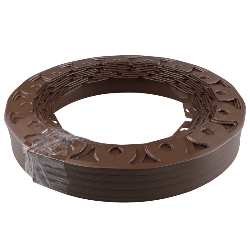 Lawn Border Set, Easy Border 40mm Brown 10m with Pegs - Hardware > Fencing & Barriers > Garden Borders & Edging Garden tools & Accesories