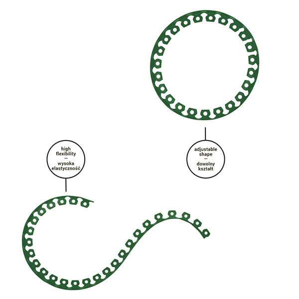 Lawn Border Set, Easy Border 50mm Green 10m with Pegs - Hardware > Fencing & Barriers > Garden Borders & Edging Garden tools & Accesories