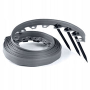 Lawn Border Set, Easy Border 40mm Gray 10m with Pegs - Hardware > Fencing & Barriers > Garden Borders & Edging Garden tools & Accesories