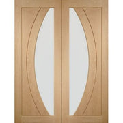Salerno Internal Oak Rebated Door Pair with Clear Glass - Doors