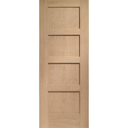 Oak Shaker 4 Panel Un-Finished Internal Door - 1981mm x 533mm - Hardware > Building Materials > Doors > Home Doors Doors