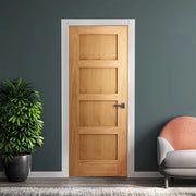 Oak Shaker 4 Panel Un-Finished Internal Door - 1981mm x 533mm - Hardware > Building Materials > Doors > Home Doors Doors