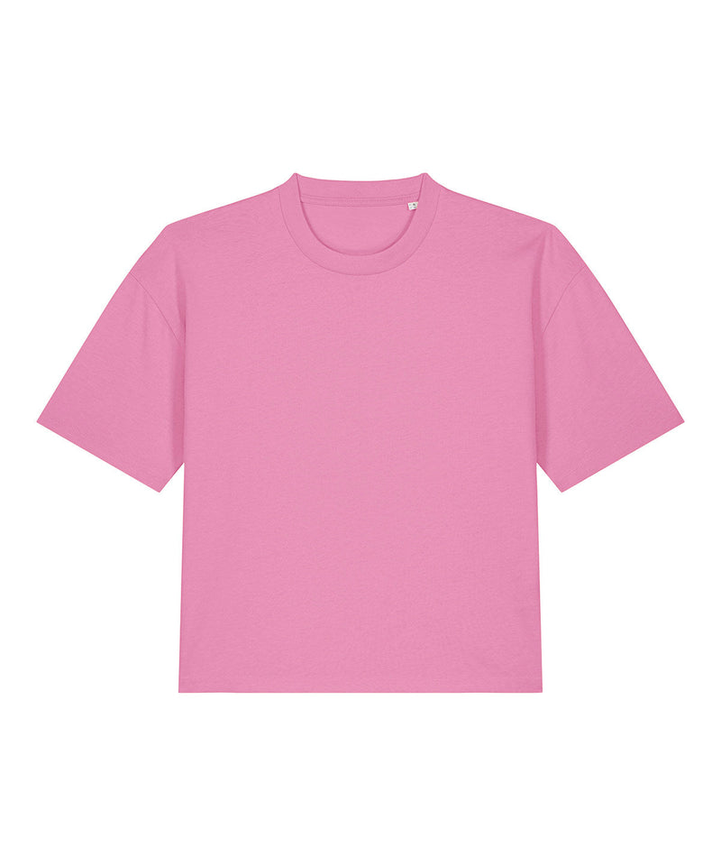 Women’s 100% Cotton Pink work t-shirt on a white background