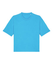 Women’s Blue work t-shirt on a white background