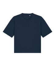 Navy blue t-shirt on a white background