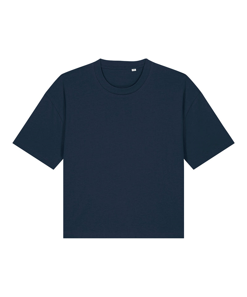 Navy blue t-shirt on a white background