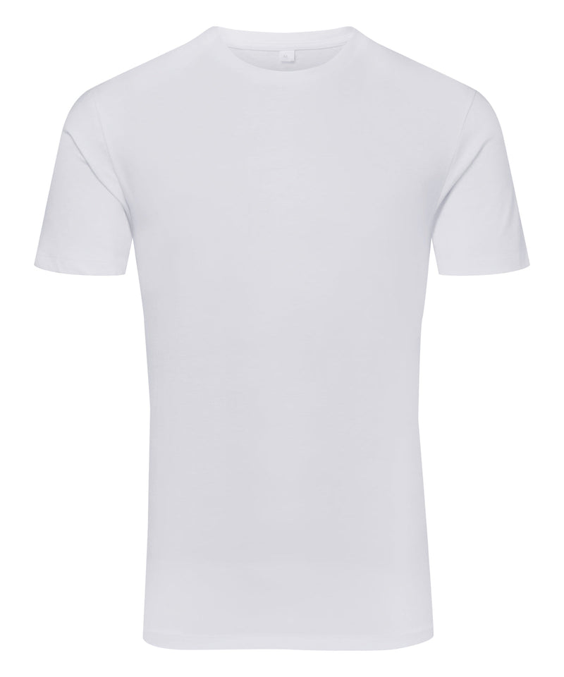 Plain white t-shirt on a white background