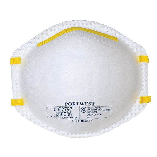 Portwest P100 FFP1 Respirator Face Mask (Pack of 20) - FACE PROTECTION