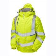 PULSAR P191 Hi-Vis Yellow Padded Waterproof Bomber Jacket - HI-VIS JACKETS & COATS