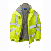 PULSAR P191 Hi-Vis Yellow Padded Waterproof Bomber Jacket - HI-VIS JACKETS & COATS