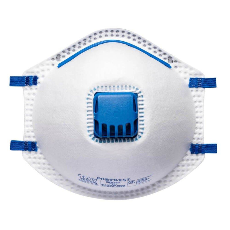 Portwest P201 FFP2 Valved Respirator (Pk10) - Business & Industrial > Work Safety Protective Gear > Gas Mask & Respirator Accessories SAFETYSUPPLY