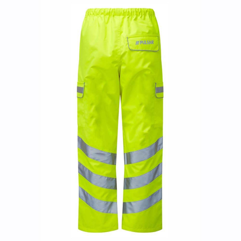 PULSAR P206 Hi-Vis Yellow Waterproof Breathable Over Trouser - WATERPROOF TROUSERS