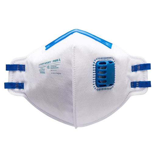 Portwest P251 FFP2 Valved Fold Flat Respirator (Pack of 20) - FACE PROTECTION