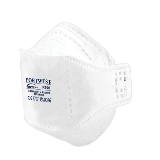 Portwest P290 EAGLE FFP2 Dolomite Fold Flat Respirator (Pack of 20) - FACE PROTECTION