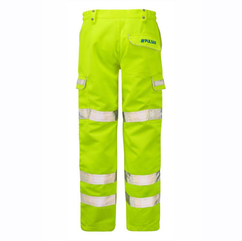 PULSAR P346 Hi-Vis Yellow Combat Trouser - Business & Industrial HI-VIS TROUSERS