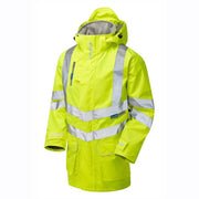 PULSAR P421 Hi-Vis Yellow Mesh Lined Waterproof Breathable Storm Coat - HI-VIS JACKETS & COATS