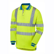 PULSAR P458 Hi-Vis Yellow Cut Resistant Sleeve Polo Shirt - HI-VIS T-SHIRTS