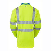 PULSAR P458 Hi-Vis Yellow Cut Resistant Sleeve Polo Shirt - HI-VIS T-SHIRTS