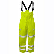PULSAR P521 Hi-Vis Yellow Waterproof Salopette - HI-VIS TROUSERS