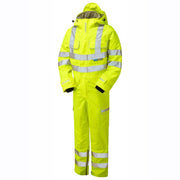 PULSAR P522 Hi-Vis Yellow Waterproof Coverall - HI-VIS OVERALLS