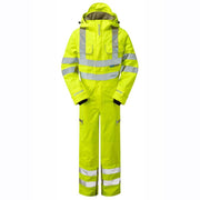 PULSAR P522 Hi-Vis Yellow Waterproof Coverall - HI-VIS OVERALLS