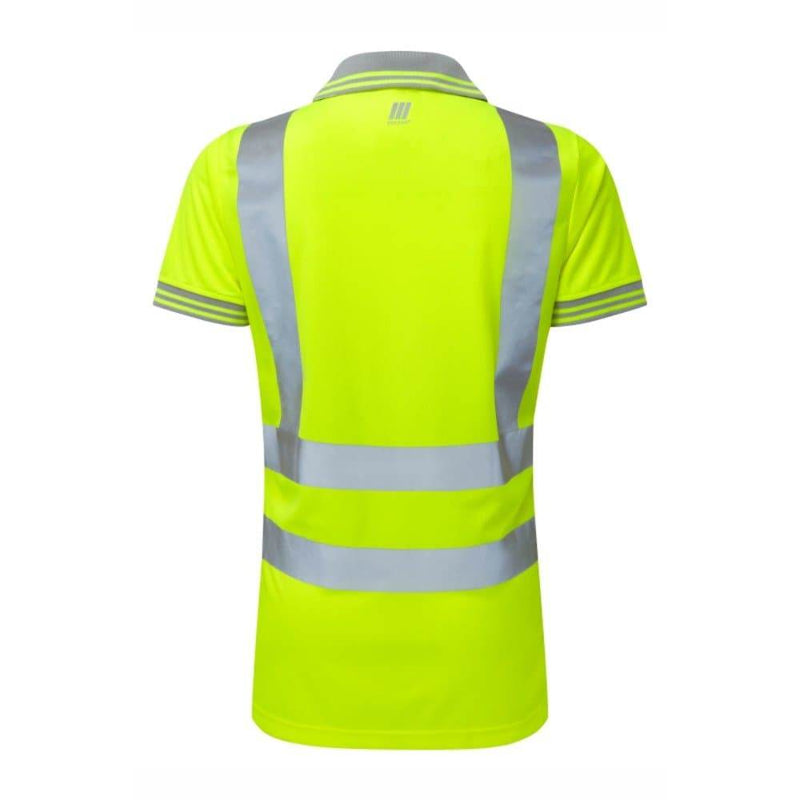 PULSAR P700 Ladies Hi-Vis Yellow Polo Shirt - HI-VIS T-SHIRTS