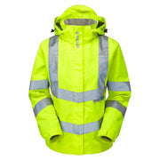 PULSAR P704 Ladies Hi-Vis Yellow Storm Coat - HI-VIS JACKETS & COATS