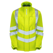 PULSAR P706 Ladies Hi-Vis Water Resistant Yellow Soft Shell - HI-VIS JACKETS & COATS