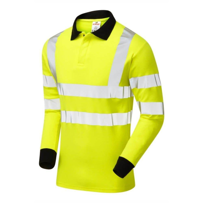 PULSAR PARC21 Electric FR ARC Hi-Vis Yellow Polo Shirt - FLAME RETARDANT SHIRTS