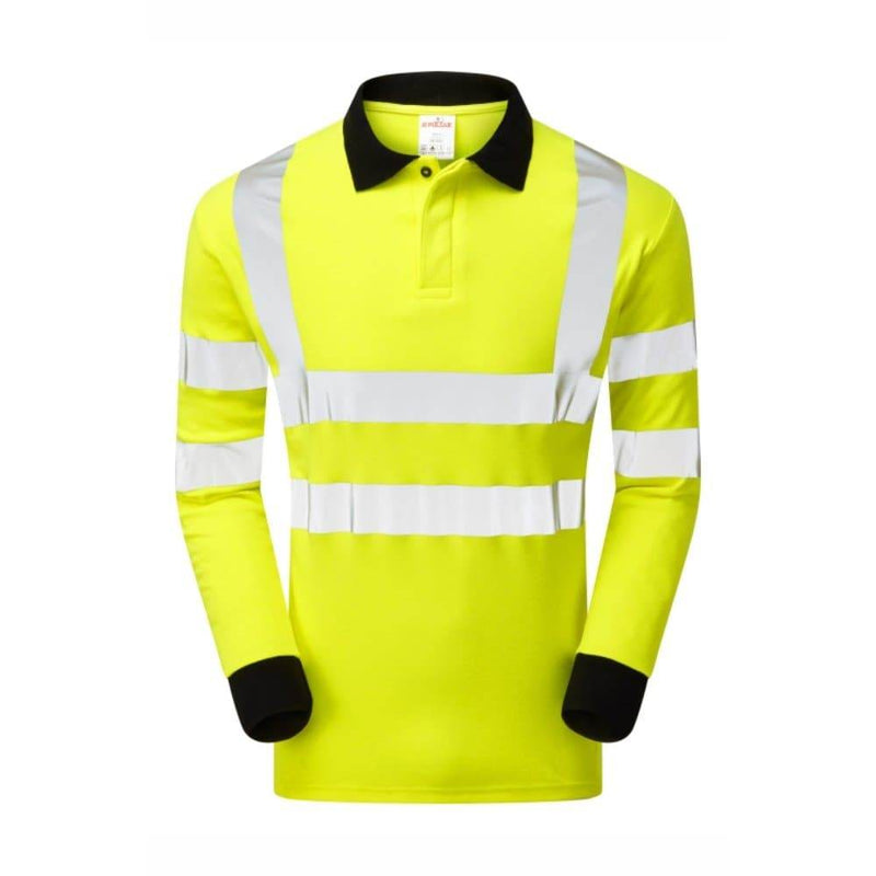 PULSAR PARC21 Electric FR ARC Hi-Vis Yellow Polo Shirt - FLAME RETARDANT SHIRTS