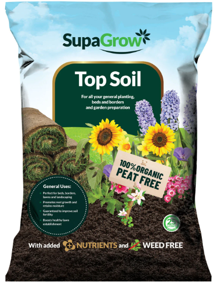 Peat Free Topsoil 25L (Multi-buy offers Available) FREE DELIVERY -