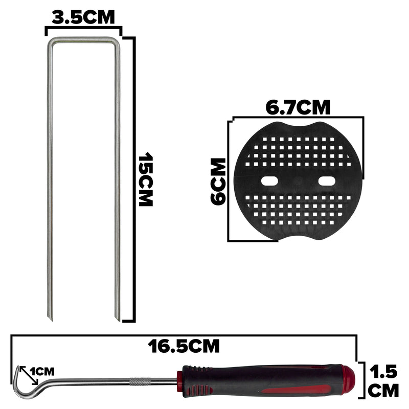 Weed Control Membrane Pegs Buffer Washer, 6"/150mm, Red - Home & Garden > Lawn & Garden Lawn & Garden