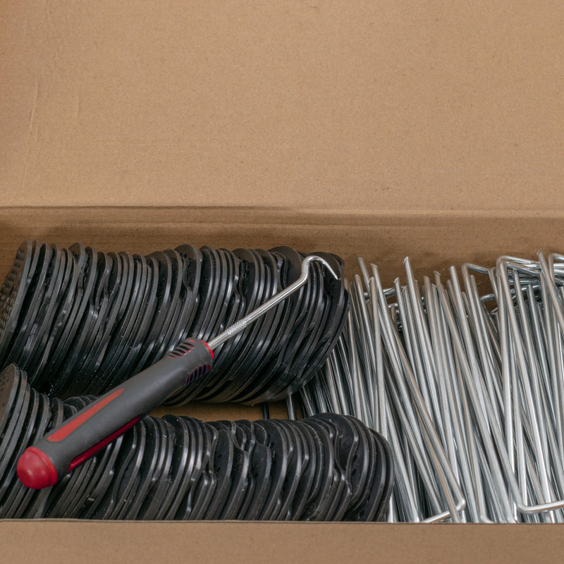 Weed Control Membrane Pegs Buffer Washer, 6"/150mm, Red - Home & Garden > Lawn & Garden Lawn & Garden