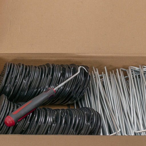 Weed Control Membrane Pegs Buffer Washer, 6"/150mm, Red - Home & Garden > Lawn & Garden Lawn & Garden